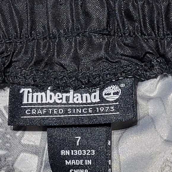 🤍🖤NEW Timberland White Sleeveless Shirt and Swim Shorts Boy's Size 7 - Picture 11 of 11